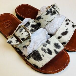 Cowhide Leather Huaraches Sandals Hippie Cowgirl Western Boho New